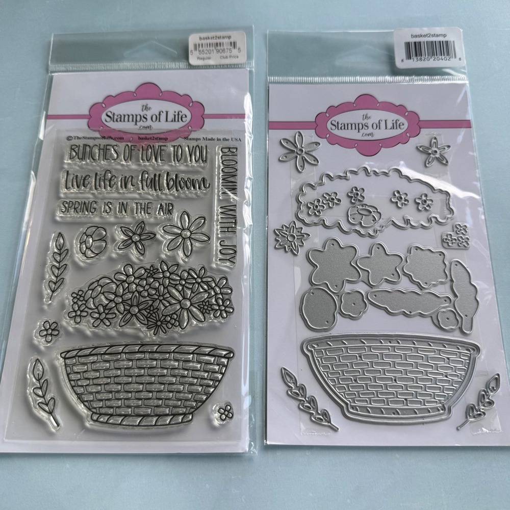 The Stamps of Life Basket2stamp Stamp and Die Set Floral Spring